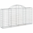 buede gabionkurve 14 stk. 200x30x100/120 cm galvaniseret jern
