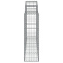 buede gabionkurve 14 stk. 200x30x100/120 cm galvaniseret jern