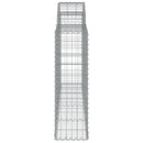 buede gabionkurve 15 stk. 200x30x100/120 cm galvaniseret jern