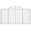 buede gabionkurve 25 stk. 200x30x100/120 cm galvaniseret jern