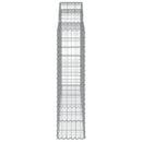 buede gabionkurve 5 stk. 200x30x120/140 cm galvaniseret jern
