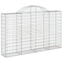 buede gabionkurve 6 stk. 200x30x120/140 cm galvaniseret jern