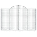buede gabionkurve 15 stk. 200x30x120/140 cm galvaniseret jern