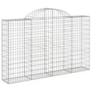 buede gabionkurve 18 stk. 200x30x120/140 cm galvaniseret jern