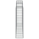 buede gabionkurve 20 stk. 200x30x120/140 cm galvaniseret jern