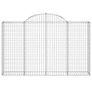 buede gabionkurve 25 stk. 200x30x120/140 cm galvaniseret jern