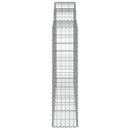 buede gabionkurve 25 stk. 200x30x120/140 cm galvaniseret jern