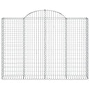 buede gabionkurve 4 stk. 200x30x140/160 cm galvaniseret jern