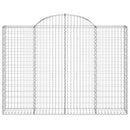 buede gabionkurve 7 stk. 200x30x140/160 cm galvaniseret jern