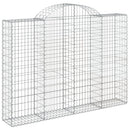 buede gabionkurve 8 stk. 200x30x140/160 cm galvaniseret jern