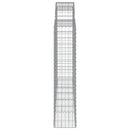 buede gabionkurve 8 stk. 200x30x140/160 cm galvaniseret jern