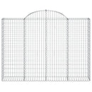 buede gabionkurve 10 stk. 200x30x140/160 cm galvaniseret jern