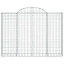 buede gabionkurve 13 stk. 200x30x140/160 cm galvaniseret jern