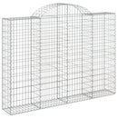 buede gabionkurve 14 stk. 200x30x140/160 cm galvaniseret jern