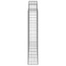 buede gabionkurve 2 stk. 200x30x160/180 cm galvaniseret jern