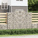 buede gabionkurve 3 stk. 200x30x160/180 cm galvaniseret jern