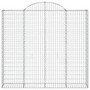 buede gabionkurve 2 stk. 200x30x180/200 cm galvaniseret jern