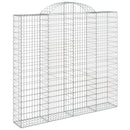 buede gabionkurve 4 stk. 200x30x180/200 cm galvaniseret jern