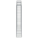 buede gabionkurve 4 stk. 200x30x180/200 cm galvaniseret jern