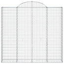 buede gabionkurve 5 stk. 200x30x180/200 cm galvaniseret jern