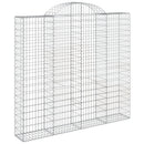 buede gabionkurve 6 stk. 200x30x180/200 cm galvaniseret jern