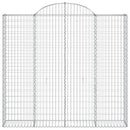 buede gabionkurve 6 stk. 200x30x180/200 cm galvaniseret jern