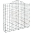 buede gabionkurve 7 stk. 200x30x180/200 cm galvaniseret jern