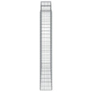 buede gabionkurve 2 stk. 200x30x200/220 cm galvaniseret jern