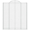 buede gabionkurve 3 stk. 200x30x220/240 cm galvaniseret jern
