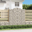 buede gabionkurve 5 stk. 200x30x220/240 cm galvaniseret jern