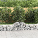 buede gabionkurve 7 stk. 200x50x40/60 cm galvaniseret jern