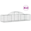 buede gabionkurve 13 stk. 200x50x40/60 cm galvaniseret jern