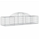 buede gabionkurve 14 stk. 200x50x40/60 cm galvaniseret jern