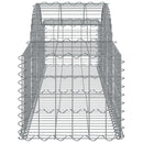 buede gabionkurve 14 stk. 200x50x40/60 cm galvaniseret jern