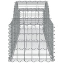 buede gabionkurve 15 stk. 200x50x40/60 cm galvaniseret jern