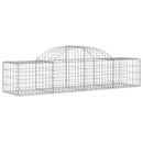 buede gabionkurve 18 stk. 200x50x40/60 cm galvaniseret jern