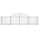 buede gabionkurve 18 stk. 200x50x40/60 cm galvaniseret jern
