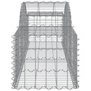 buede gabionkurve 20 stk. 200x50x40/60 cm galvaniseret jern