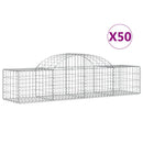 buede gabionkurve 50 stk. 200x50x40/60 cm galvaniseret jern