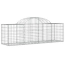 buede gabionkurve 2 stk. 200x50x60/80 cm galvaniseret jern