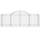 buede gabionkurve 10 stk. 200x50x60/80 cm galvaniseret jern
