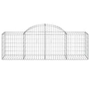 buede gabionkurve 12 stk. 200x50x60/80 cm galvaniseret jern