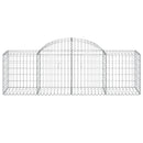 buede gabionkurve 25 stk. 200x50x60/80 cm galvaniseret jern