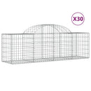 buede gabionkurve 30 stk. 200x50x60/80 cm galvaniseret jern
