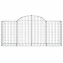 buede gabionkurve 4 stk. 200x50x80/100 cm galvaniseret jern