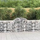 buede gabionkurve 4 stk. 200x50x80/100 cm galvaniseret jern