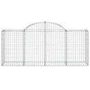 buede gabionkurve 6 stk. 200x50x80/100 cm galvaniseret jern