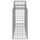 buede gabionkurve 12 stk. 200x50x80/100 cm galvaniseret jern