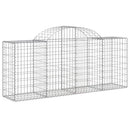 buede gabionkurve 13 stk. 200x50x80/100 cm galvaniseret jern
