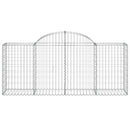 buede gabionkurve 13 stk. 200x50x80/100 cm galvaniseret jern
